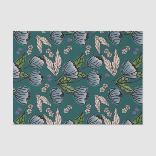 Weefselpapier - Deep Blauwgroen Tissuepapier (Voorkant)