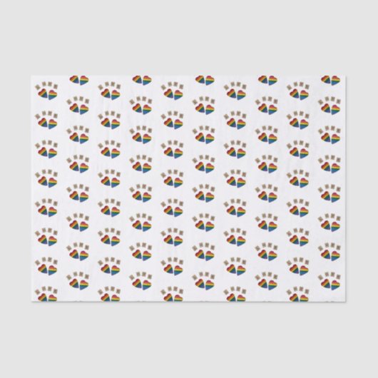 WEEFSELPAPIER - DEUX COUREURS OP WIT TISSUEPAPIER (Voorkant)