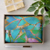 Weefselpapier Floral Abstract Glas in lood Tissuepapier (Geschenk)