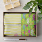 Weefselpapier Floral - Gele Stripes Elephant Tissuepapier (Geschenk)