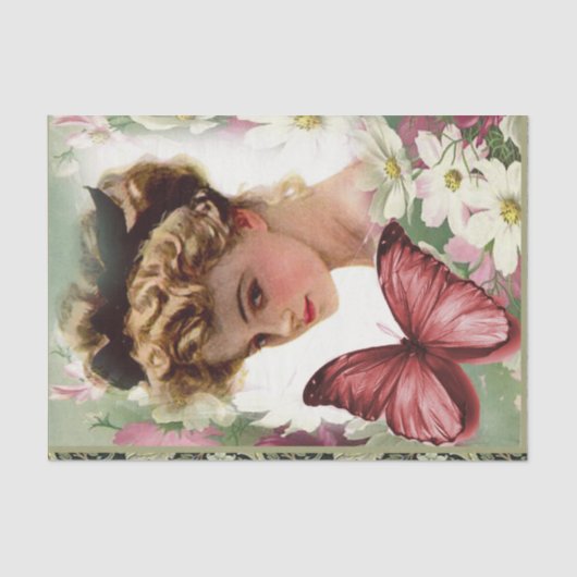 Weefselpapier Floral Victoriaans Tissuepapier (Voorkant)