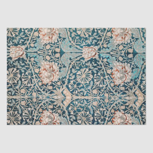 WEEFSELPAPIER : FLORAL  WILLIAM MORRIS TISSUEPAPIER (Voorkant)