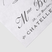 WEEFSELPAPIER : FRANS ; BRIEFKAART ONTWERP TISSUEPAPIER (Detail)