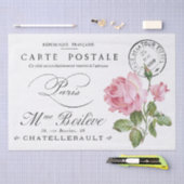 WEEFSELPAPIER : FRANS ; BRIEFKAART ONTWERP TISSUEPAPIER (Craft)