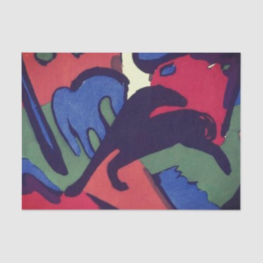 WEEFSELPAPIER FRANZ MARC HORSES TISSUEPAPIER (Voorkant)