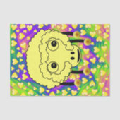 Weefselpapier Geel hartenschaap Tissuepapier (Voorkant)