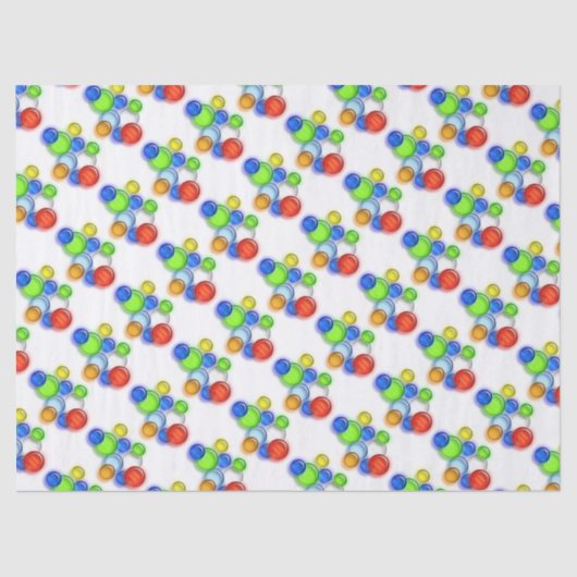 Weefselpapier - gekleurde bubbels tissuepapier (Voorkant)