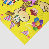 Weefselpapier Giraffe Happy Birthday Tissuepapier (Detail)