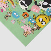 Weefselpapier Giraffe Schapen Groen Tissuepapier (Detail)