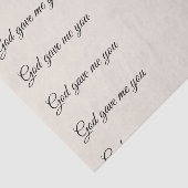 Weefselpapier: "God gaf me je" Tissuepapier (Detail)