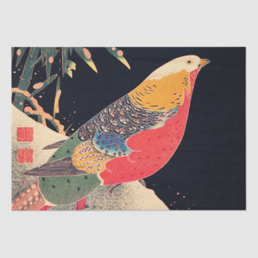 WEEFSELPAPIER : JAPANESE WOODBLOCK : ITŌ JAKUCHU TISSUEPAPIER (Voorkant)