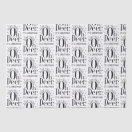 Weefselpapier Kersthert grappige illustratie Tissuepapier