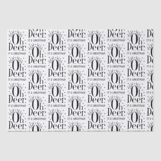 Weefselpapier Kersthert grappige illustratie Tissuepapier (Voorkant)