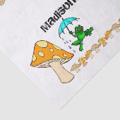 Weefselpapier kikker in de paddenstoel tissuepapier (Detail)