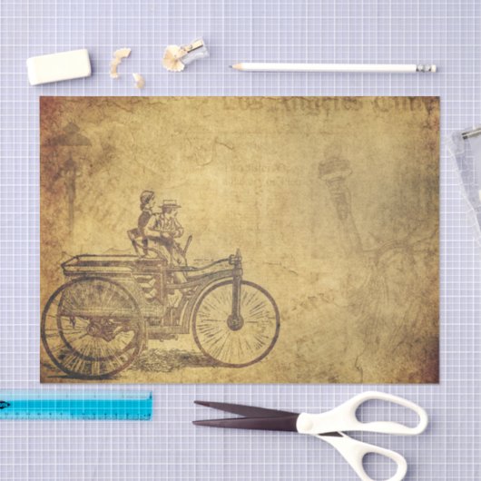 Weefselpapier -  klassieke auto oud tissuepapier (Craft)