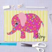 Weefselpapier kleurig olifant Stripe geel Tissuepapier (Craft)