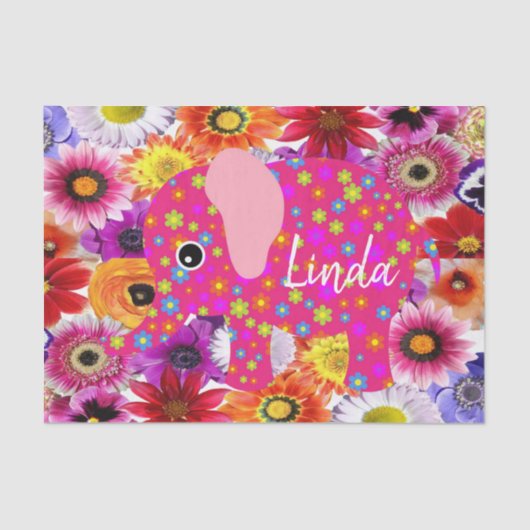 Weefselpapier kleurig olifant tissuepapier (Voorkant)