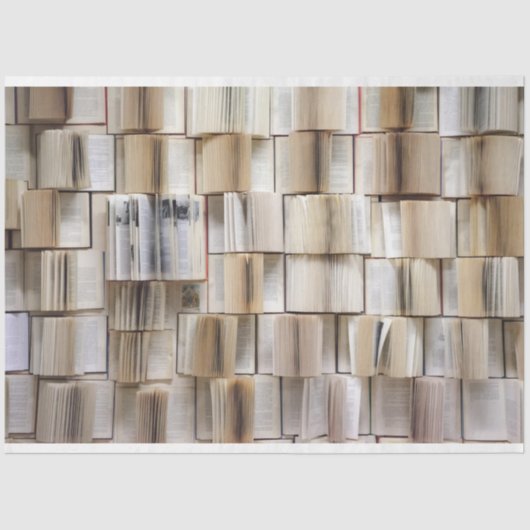 Weefselpapier met achtergrond open boek tissuepapier (Voorkant)