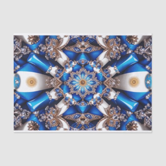 Weefselpapier met Argentijnse kleuren Tissuepapier (Voorkant)