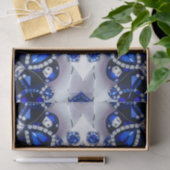 Weefselpapier met Blauw Wit kleuren ontwerp Tissuepapier (Geschenk)