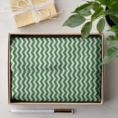 Weefselpapier met groen en wit Chevron Pattern Tissuepapier (Geschenk)