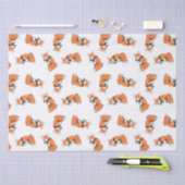 Weefselpapier met houtbadge Fox Tissuepapier (Craft)
