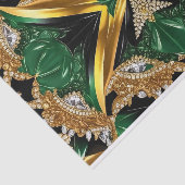 Weefselpapier met Jamaicaanse kleuren ontwerp Tissuepapier (Detail)