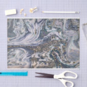 Weefselpapier met marmereffect Blauwe Luxe Gift Wr Tissuepapier (Craft)