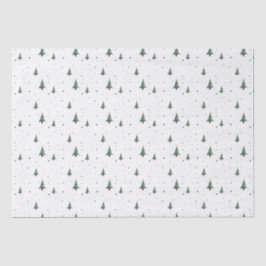 Weefselpapier met minikerstbomen tissuepapier