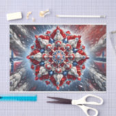 Weefselpapier met Noorse kleuren ontwerp Tissuepapier (Craft)