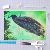 Weefselpapier met  pacock tissuepapier (Craft)