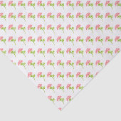 Weefselpapier met roze Roos Tissuepapier (Detail)