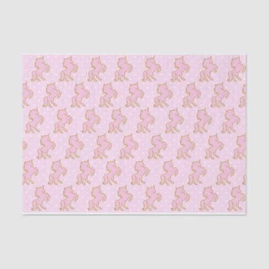 Weefselpapier met roze Unicorns Tissuepapier (Voorkant)