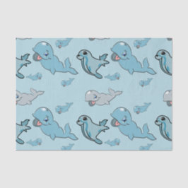 Weefselpapier met walvissen en zeehonden tissuepapier