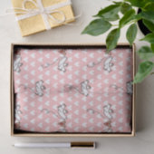 Weefselpapier met witte doven en liefdesharten tissuepapier (Geschenk)