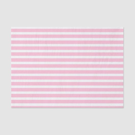Weefselpapier met zachte roze en witte strepen tissuepapier (Voorkant)