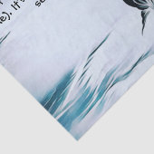 Weefselpapier met Zeemeermin en Citaat Tissuepapier (Detail)