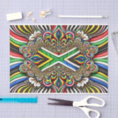 Weefselpapier met Zuid-Afrikaanse kleuren ontwerp Tissuepapier (Craft)