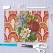 Weefselpapier Oranje Floral Tissuepapier (Craft)