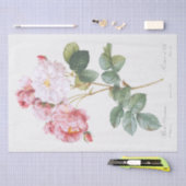 WEEFSELPAPIER : PIERRE ' JOSEPH REDOUTÉ : ROSEBUSH TISSUEPAPIER (Craft)