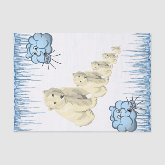 Weefselpapier Polar Beer Clouds Ice Tissuepapier (Voorkant)