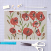 Weefselpapier Poppie Bloemen Tissuepapier (Craft)