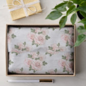Weefselpapier, Qty 2 Rustige Blush-Rozen Tissuepapier (Geschenk)