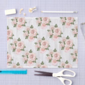 Weefselpapier, Qty 2 Rustige Blush-Rozen Tissuepapier (Craft)