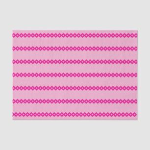 Weefselpapier - Roze keten van diamantvormen Tissuepapier