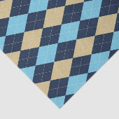 Weefselpapier Strepen Blauw Plaid Tissuepapier (Detail)