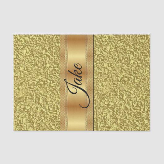Weefselpapier Stripes Gold Tissuepapier (Voorkant)