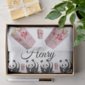 Weefselpapier Stripes Panda Beer Popcorn Tissuepapier (Geschenk)
