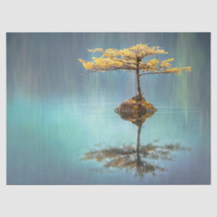 WEEFSELPAPIER: "TREE ON AN ISLAND" TISSUEPAPIER