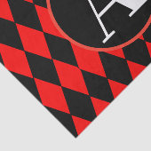 Weefselpapier van 10 lb, RODE EN ZWARTE HARLEQUINE Tissuepapier (Detail)